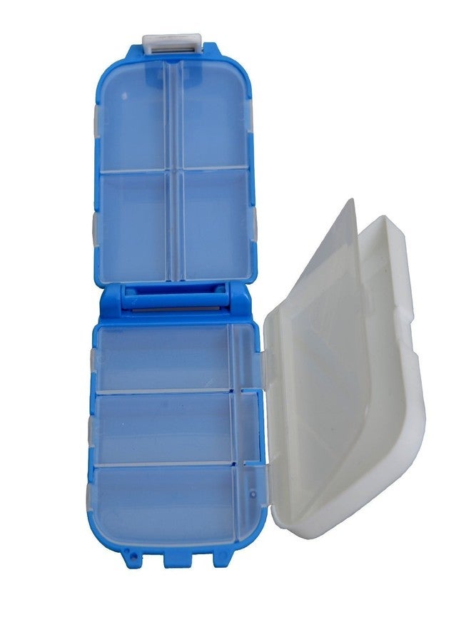 Prostuff.in Multipurpose Small Storage Box/Medicine Mini Vitamin Pill Tablet Case Travel Organizer 8 Lattices/Plastic Jewellery Box for Pills, Multi Color, 1Pcs - Image 2